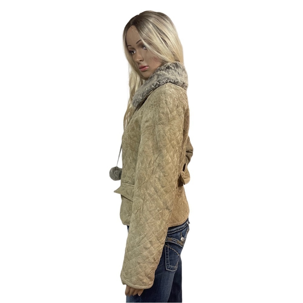 Loft tan suede and faux fur jacket - Picture 6 of 11